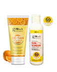 Summer Sizzle Set - Sunscreen Lotion SPF 50++ 100 ml & De-Tan Face Wash 100g