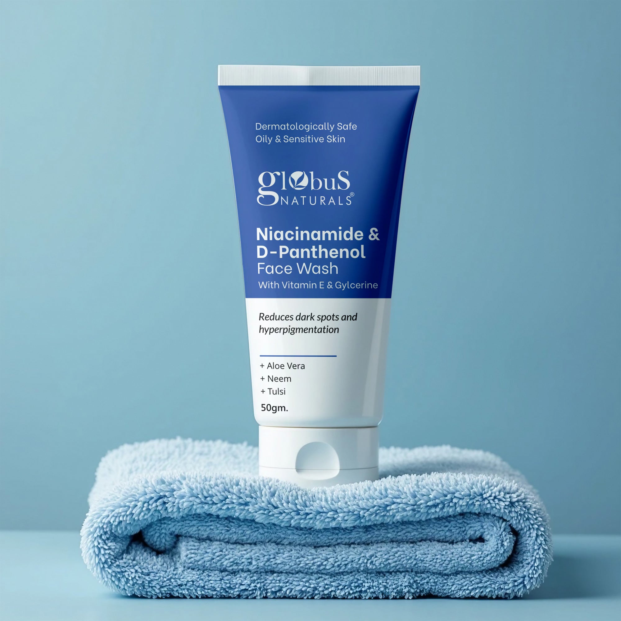 Niacinamide &amp; D-Panthenol Face Wash, Reduces Dark Spots &amp; Hyperpigmentation, Suitable for Oily &amp; Sensitive Skin 50gm