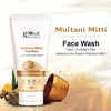 Globus Naturals Multani Mitti Face Wash, Enriched With Turmeric & Saffron, For Pimple Control, Suitable For Oily & Acne Prone Skin, 75 gm