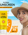 Globus Remedies Glosika Sunscreen Lotion, SPF 50 PA+++ Up to 12hrs Protection