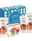 Globus Naturals Holi Glow Radiance Kesar Chandan Gift Box-Face Wash 75 gm, Face Cream 50gm Peel Off Mask 100 gm