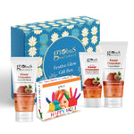 Globus Naturals Holi Glow Radiance Kesar Chandan Gift Box-Face Wash 75 gm, Face Cream 50gm Peel Off Mask 100 gm
