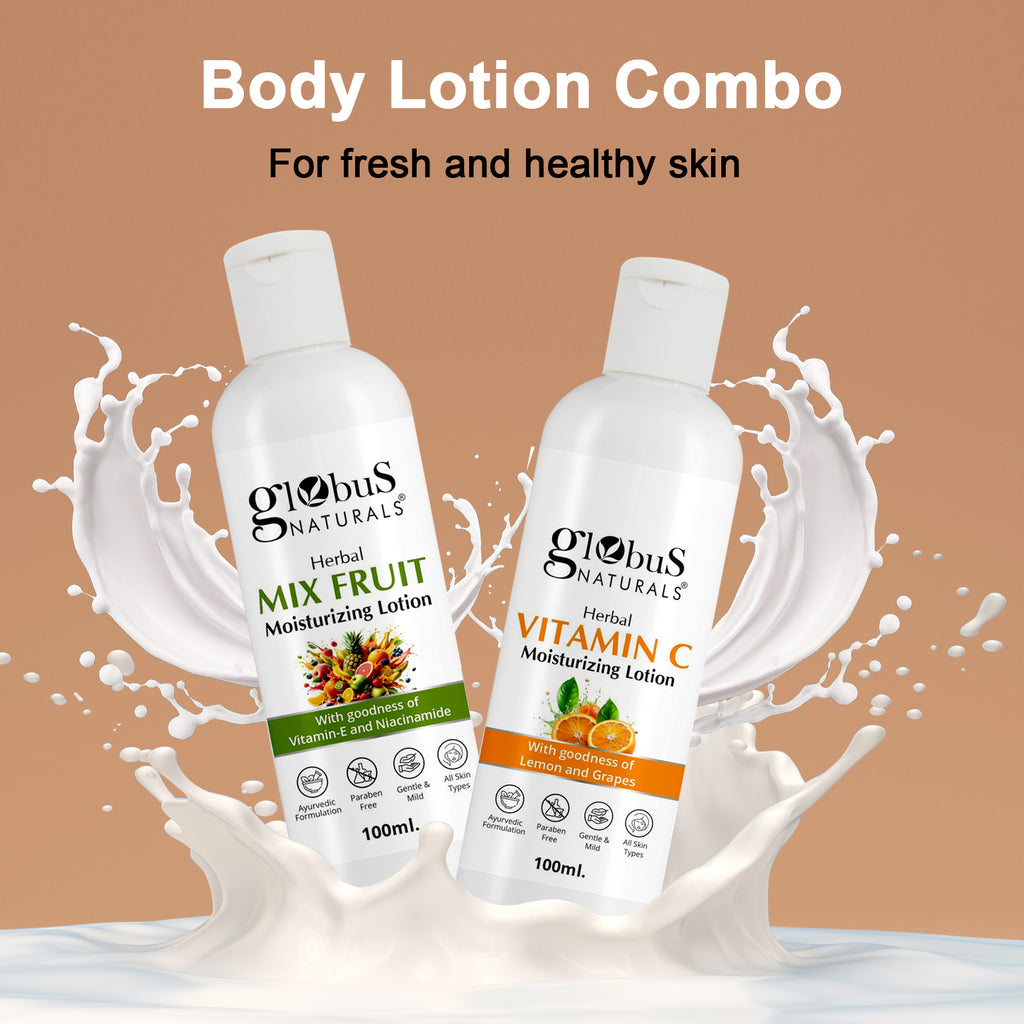 Body Lotion Combo Set of 2, Vitamin C & Mix Fruit Body Lotion, 200ml