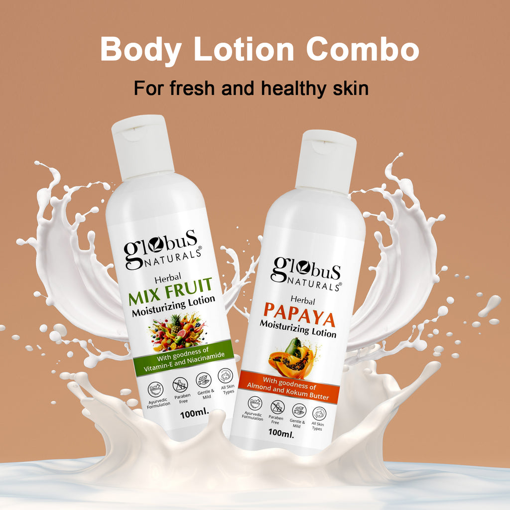 Body Lotion Combo Set of 2, Mix Fruit & Papaya Body Lotion, 200ml