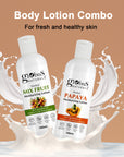 Body Lotion Combo Set of 2, Mix Fruit & Papaya Body Lotion, 200ml