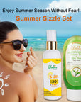 Summer Sizzle Set - Sunscreen Lotion & Green Tea & Tea Tree Face Wash