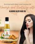 CareVeda Almond Bliss Hair Oil, Enriched with Harar and Coconut oil Suitable For All Hair Types 100ml