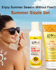 Globus Naturals Summer Sizzle Set - Sunscreen Lotion SPF 50++ 100 ml & De Tan Face Pack 100 gm