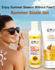 Globus Naturals Summer Sizzle Set - Sunscreen Lotion SPF 50++ 100 ml & Vitamin C Face Wash 75 gm