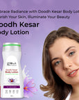 Globus Naturals Doodh Kesar Body Lotion, Enriched with Gulab and Haldi, For Natural Glow, 200ml