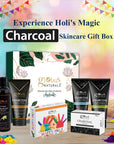 Globus Naturals Pre & Post Holi Ritual Ayurvedic Charcoal skin care Gift Box, For All Skin Types, Both Men & Women Set of 5, Face wash 100 gm, Face Scrub 100 gm, Peel Off Mask 100 gm, Charcoal Shampoo 200 ml & Soap 100 gm