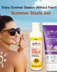 Globus Naturals Summer Sizzle Set - Sunscreen Lotion SPF 50++ 100 ml & Kumkumadi Face Scrub 100gm