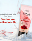 Globus Naturals Retinol Saffron & Milk Face Wash Radiant, Glowing Skin For All Skin Types 50gm