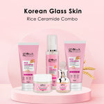 Rice Radiance Combo For Korean Glass Skin, Set of 5 - Face Wash, Face Serum, Face Toner, Face Scrub, Peel off Mask