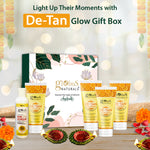 Globus Naturals De-Tan Diwali Glow Gift Box, Set of 5 - Face Wash 100 gm, Face Scrub 100 gm, Face Cream 100 gm, Face Pack 100 gm, & Sunscreen Lotion 100 ml"