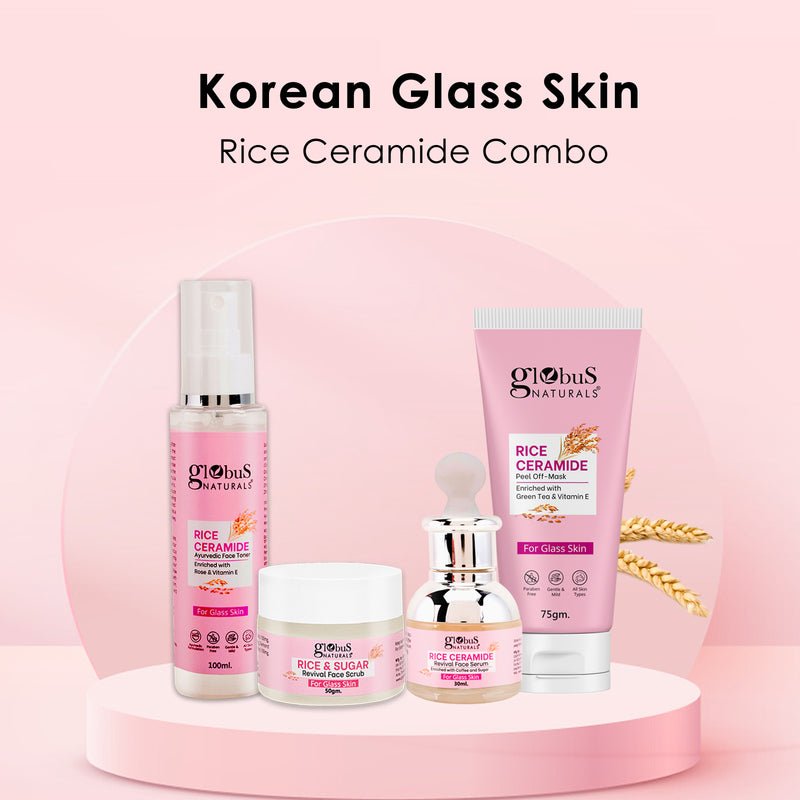 Rice Ceramide Combo For Korean Glass Skin, Set of 4