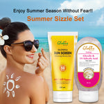 Globus Remedies Summer Sizzle Set - Glosika Sunscreen Lotion SPF 50++ 100 ml & Glycolic & 1% Salicylic Acid Face Wash 100 ml