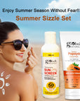 Summer Sizzle Set - Sunscreen Lotion SPF 50++ 100 ml & Papaya Face Pack 100 gm