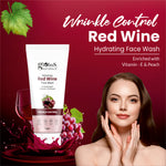 Globus Naturals Red Wine Hydrating Face Wash For Wrinkle Control Formula, Natural, Gentle & Mild, Suitable For All Skin Types, 75 gm