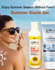 Summer Sizzle Set - Sunscreen Lotion SPF 50++ 100 ml & Diamond Face Scrub 100gm