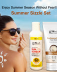 Globus Naturals Summer Sizzle Set - Sunscreen Lotion SPF 50++ 100 ml & Radiance Rice Face Wash 75 gm