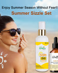 Summer Sizzle Set - Sunscreen Lotion SPF 50++ 100 ml & Gold Face Serum 50 ml