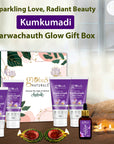 Globus Naturals Karwachauth Kumkumadi Glow Gift Box Set of 5 - Face Wash 100 gm, Face Cream 100 gm, Face Scrub 100 gm, Face Pack 100 gm &amp; Face Serum 30 ml