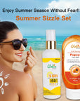 Globus Remedies Summer Sizzle Set - Sunscreen Lotion SPF 50++ 100 ml & Papaya Face Wash 100 ml