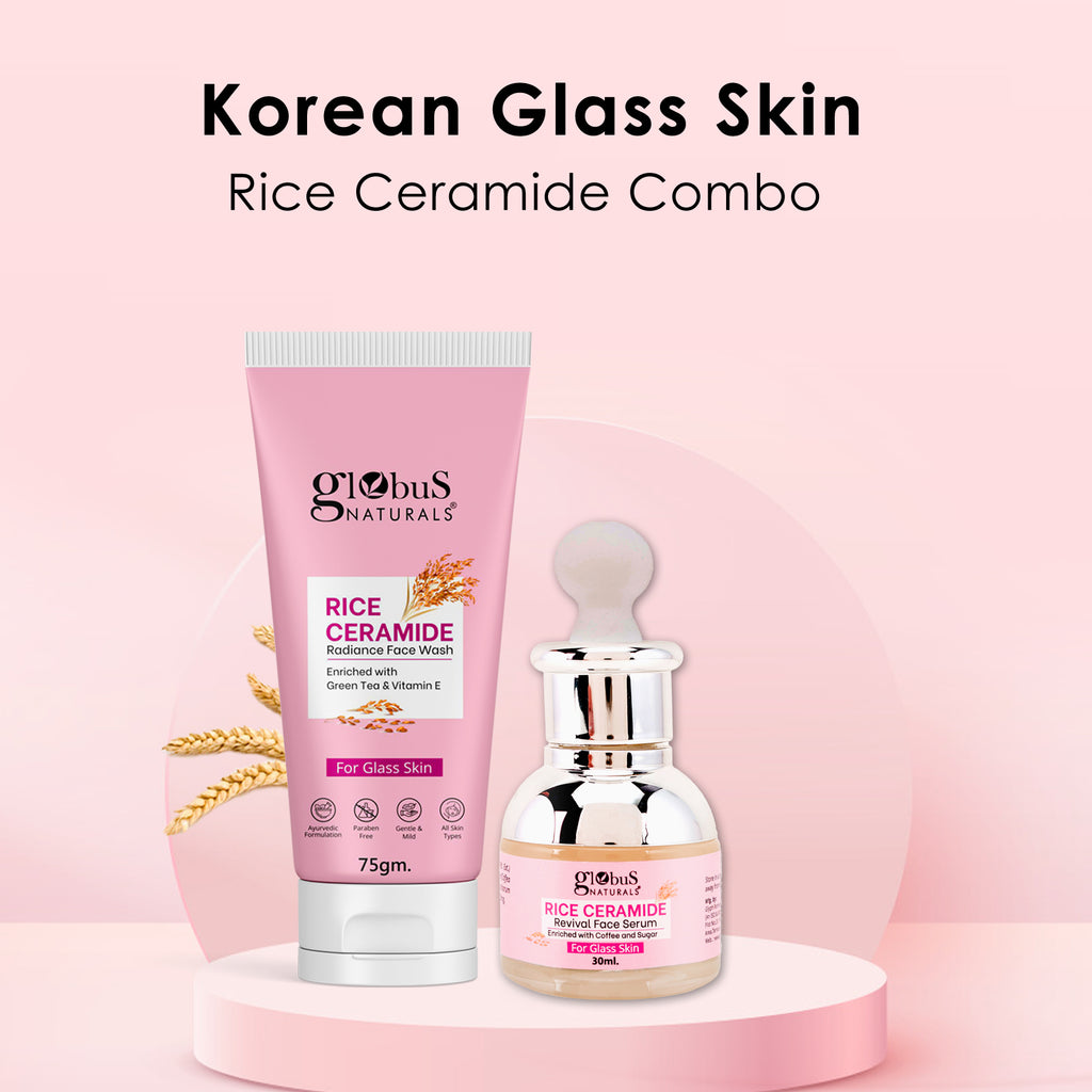 Rice Radiance Combo For Korean Glass Skin, Set of 2 Face wash, Face Serum