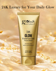 Globus Naturals 24K Glow Gel Face Wash Brightening Radiance Cleanser for Glowing Skin, 50gm