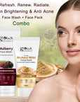 Globus Naturals Face Care Combo Set of 2- Mulberry Face Wash 75gm and Multani Mitti Face Pack 50 gm