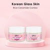 Rice Radiance Combo For Korean Glass Skin, Set of 2 - Face Cream, Face Scrub