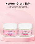 Rice Radiance Combo For Korean Glass Skin, Set of 2 - Face Cream, Face Scrub