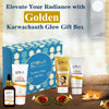 Globus Naturals Karwachauth Golden Glow Gift Box Set of 4 - Face Wash 100 gm, Peel Off Mask 75 gm, Face Scrub 100 gm & Gold Serum 30 ml