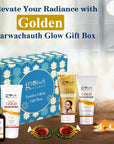 Globus Naturals Karwachauth Golden Glow Gift Box Set of 4 - Face Wash 100 gm, Peel Off Mask 75 gm, Face Scrub 100 gm & Gold Serum 30 ml