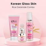 Rice Radiance Combo For Korean Glass Skin, Set of 3 Face Wash, Face Serum, Face Toner