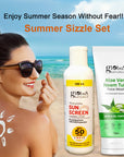 Summer Sizzle Set - Sunscreen Lotion & Aloe Vera Neem Tulsi Face Wash