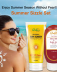 Globus Remedies Summer Sizzle Set - Glosika Sunscreen Lotion SPF 50++ 100 ml & AHA BHA Face Wash 100 ml