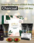 Globus Naturals Charcoal Diwali Glow Gift Box, Set of 5 -Face wash 100 gm, Face Scrub 100 gm, Peel Off Mask 100 gm, Charcoal Shampoo 200 ml &amp; Soap 100 gm