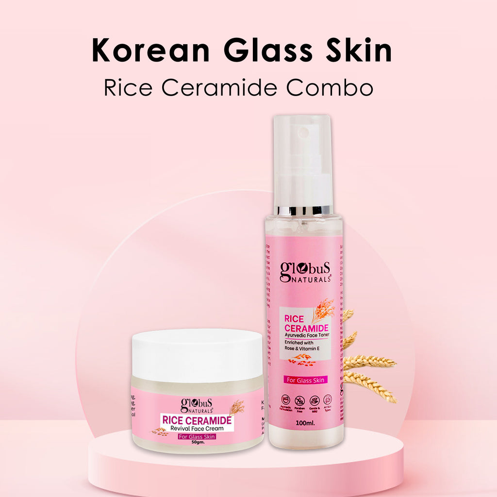 Rice Radiance Combo For Korean Glass Skin, Set of 2 - Face Cream, Face Toner