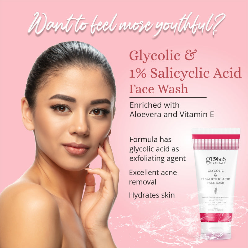 Glycolic & 1% Salicylic acid Pimple Clear Face wash For Normal To Oily Skin 100 ml