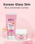 Rice Radiance Combo For Korean Glass Skin, Set of 2 Face wash, Face Scrub