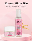 Rice Radiance Combo For Korean Glass Skin, Set of 2 - Face Scrub, Face Toner