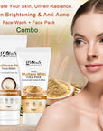 Globus Naturals Face Care Combo Set of 2- Radiance Rice Face Wash 75gm and Multani Mitti Face Pack 50 gm