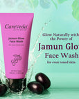 CareVeda Jamun Glow Face Wash For Even Toned Skin Suitable For All Skin Types 100gm