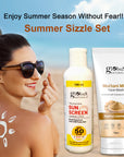 Globus Naturals Summer Sizzle Set - Sunscreen Lotion SPF 50++ 100 ml & Multani Mitti Face Wash 75 gm