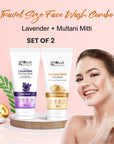 Globus Naturals Face Care Combo- Hydro Boost Lavender & Pimple Control Multani Mitti, Face Wash, Set of 2, 75gm