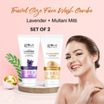 Globus Naturals Face Care Combo- Hydro Boost Lavender & Pimple Control Multani Mitti, Face Wash, Set of 2, 75gm