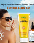 Globus Remedies Summer Sizzle Set - Glosika Sunscreen Lotion SPF 50++ 100 ml & Niacinamide Face Serum 50 ml