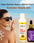 Globus Naturals Summer Sizzle Set - Sunscreen Lotion SPF 50++ 100 ml & Kumkumadi Face Serum 50 ml